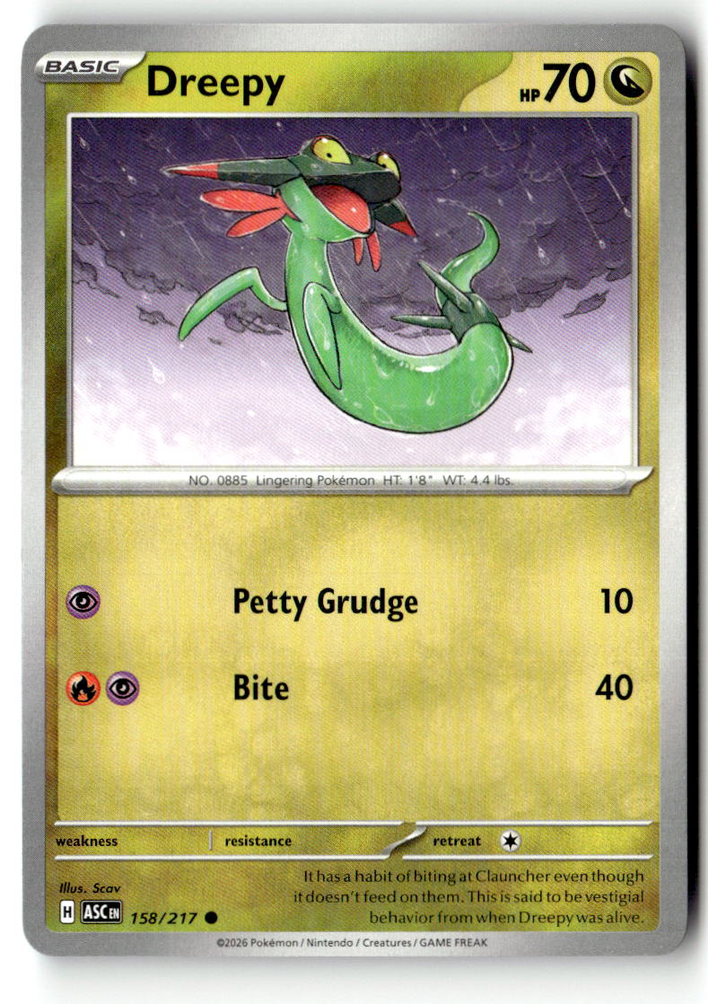 Front of Dreepy 158/217 from Ascended Heroes