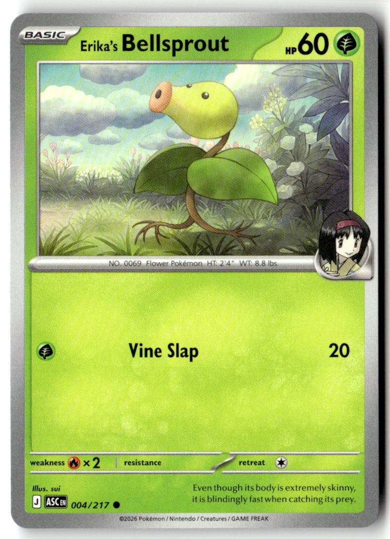 Front of Erika's Bellsprout 004/217 from Ascended Heroes