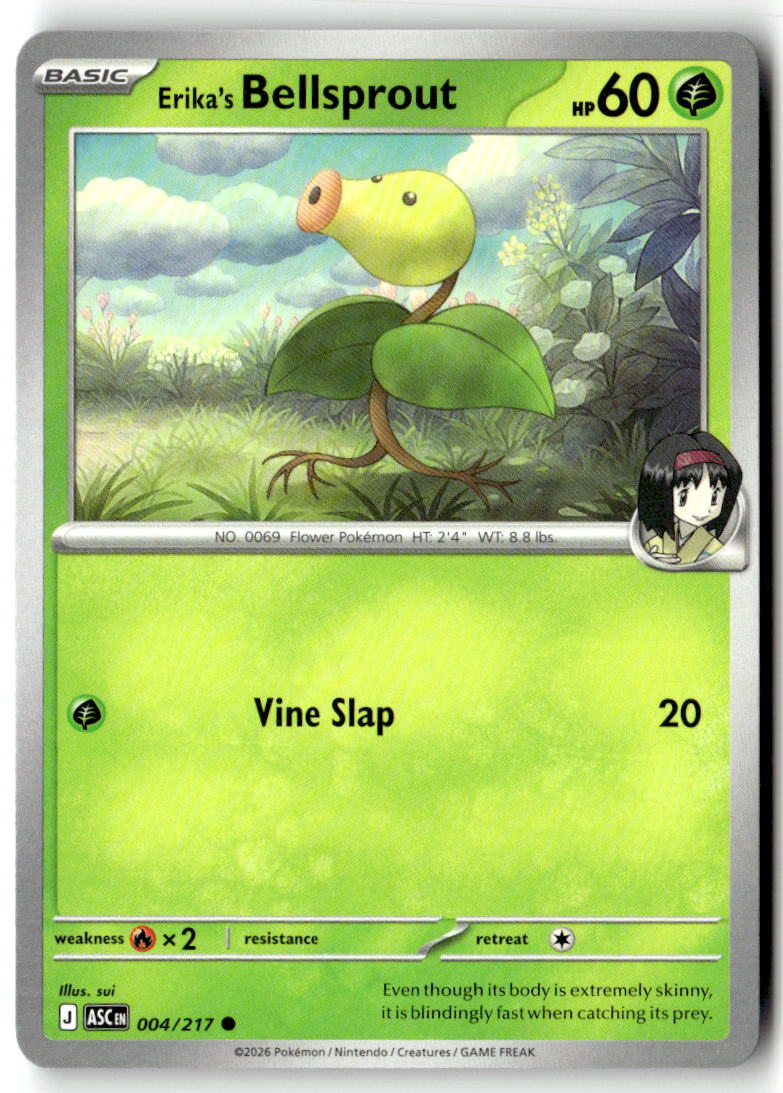 Front of Erika's Bellsprout 004/217 from Ascended Heroes