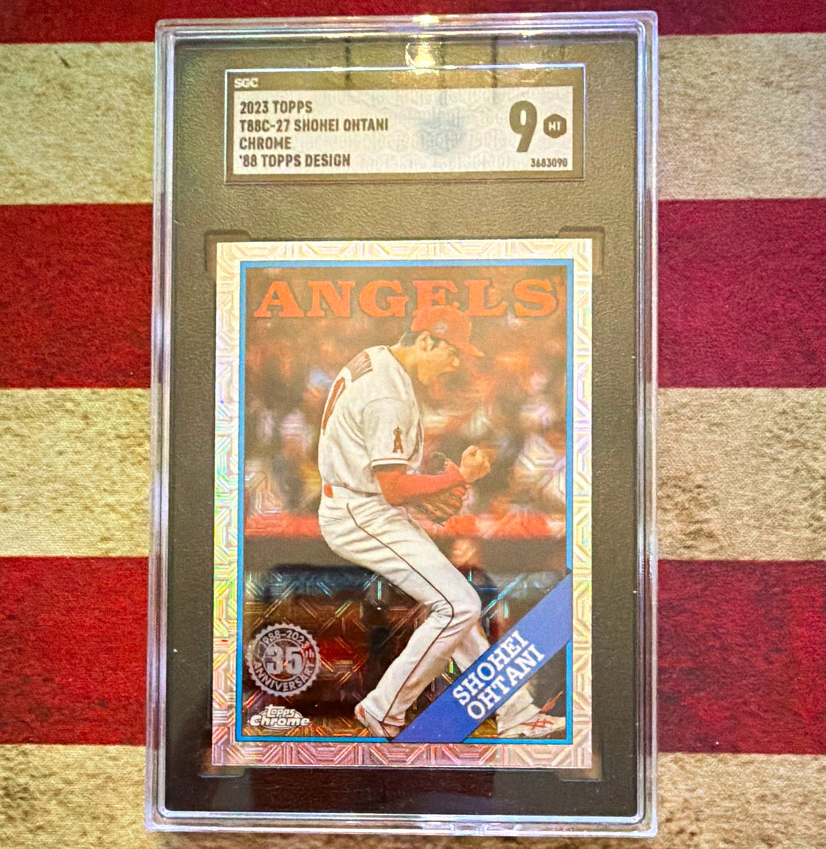 Topps Chrome Shohei Ohtani #T88C-27 '88 Topps Design Insert SGC 9